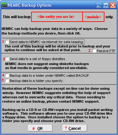 NEMRC Backup Options Picture
