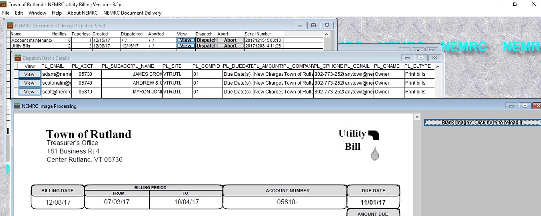 NDDS Dispatch Batch Details with Preview of Items 